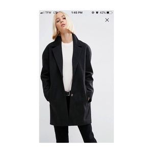 boyfriend coat in cocoon fit